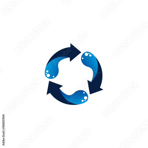 FRESH BLUE WATER RECYCLE ICON 