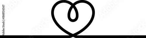 Minimal heart outline symbol representing love and connection illustration