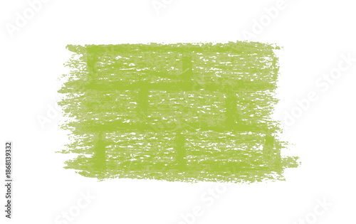 green pencil strokes isolated on transparent background