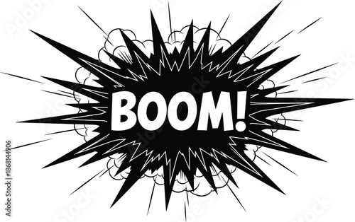 Line speed cartoon effect, boom explosion motion line element set. Comic boom burst, explosive smoke, line speed cartoon vector icon. Hand drawn sketch doodle action effects.