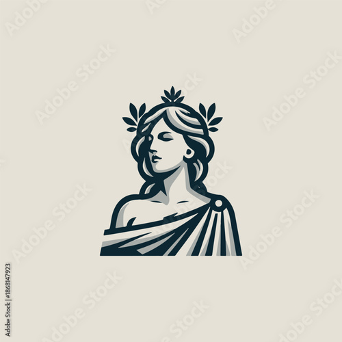 Ancient Roman Lady Logo