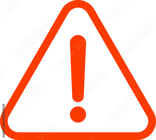Cybersecurity warning concept with alert icon. Exclamation point on a yellow triangle Sign. Caution and warning. System error, malware threat, hacking risk.