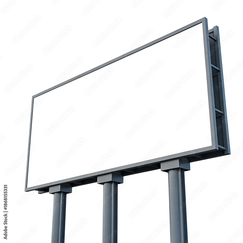 Obraz premium Blank Billboard White with Copy Space 3D Render