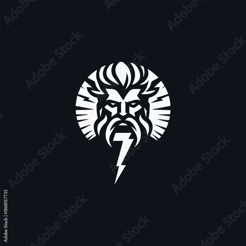 Zeus God of Thunder Logo