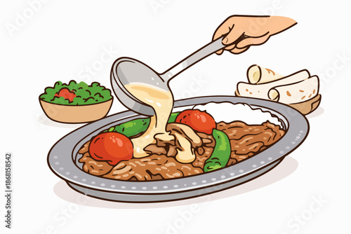 That Moment of Flavor When Hot Butter is Poured Over the Doner Meat.