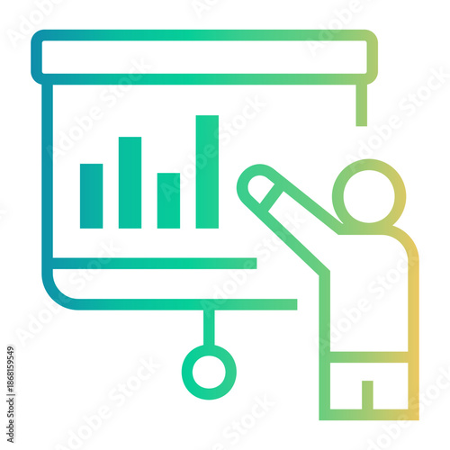 job training Line Gradient Icon