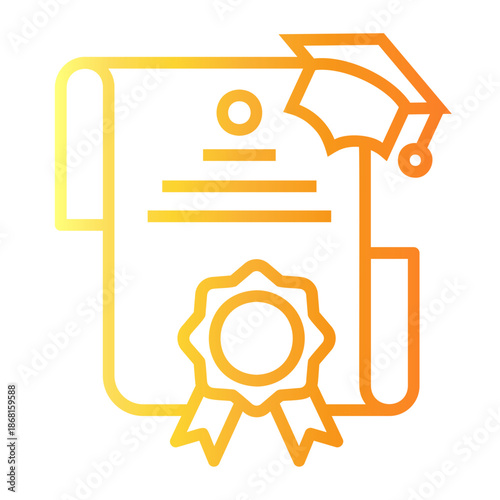 job training Line Gradient Icon