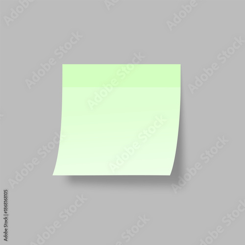 Sticky note with shadow, tape, lined and grid paper. Realistic blank paper sheets for reminders and office notes isolated on grey background.