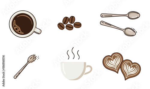 Delicious coffee and sweet treats for a cozy morning