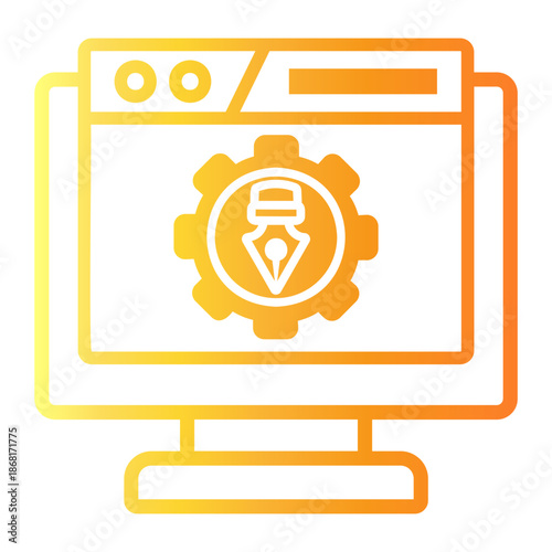 print Line Gradient Icon