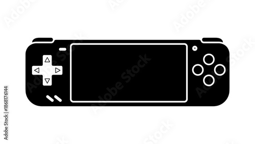 Handheld Game Console Vector Icon Minimalist Gaming Illustration