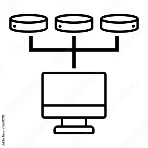 data integration Line Icon