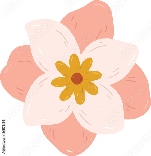 vector illustration of pink flower