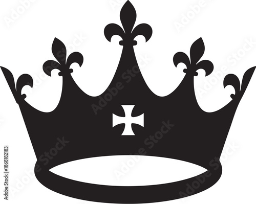 Golden crown with diamonds royal luxury icon illustration