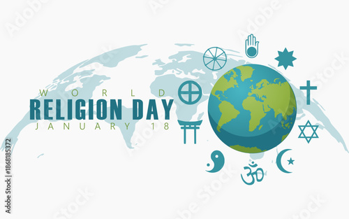 Vector graphic of World Religion Day ideal for World Religion Day celebration.
