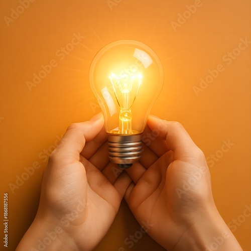 light bulb in hand