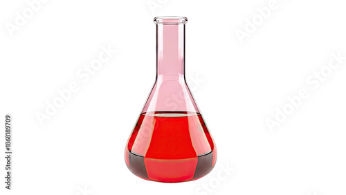 Erlenmeyer Flask with Red Liquid