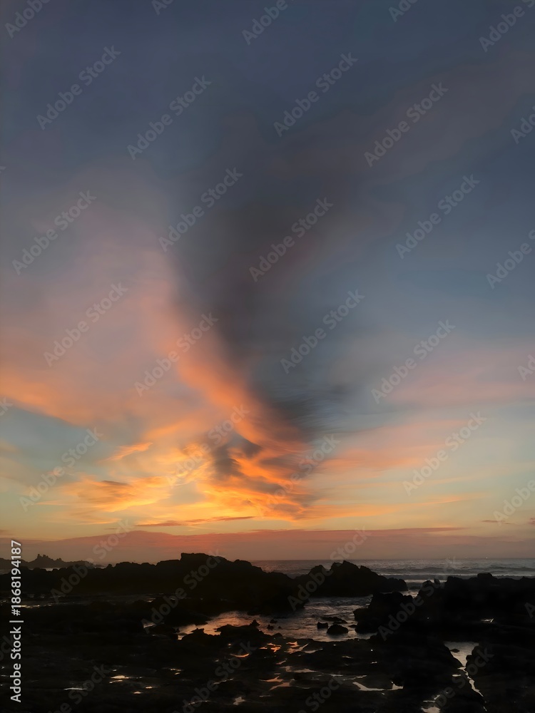 Fototapeta premium sunset over the sea