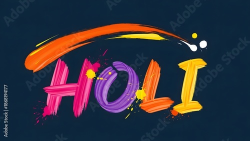 Vibrant holi celebration with colorful powder and water