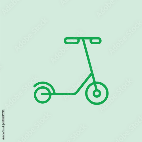 vector illustration of a bicycle scooty