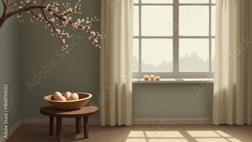 Serene room with natural light