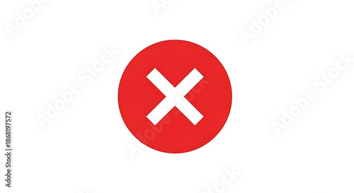 A red circle with a white X symbol on a plain background Free Download A red circle with a white X symbol on a plain background - GFXLoad