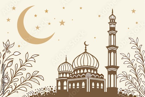 Elegant Animated Background With Islamic Patterns
