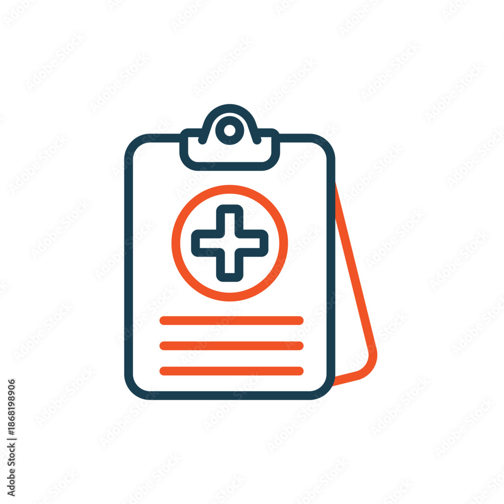 Obraz premium health icons outline and Flat Style,transparent background