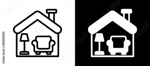 Interior Design whiteblack icon