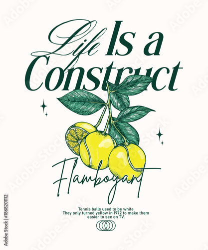 Life is a construct typography t-shirt design