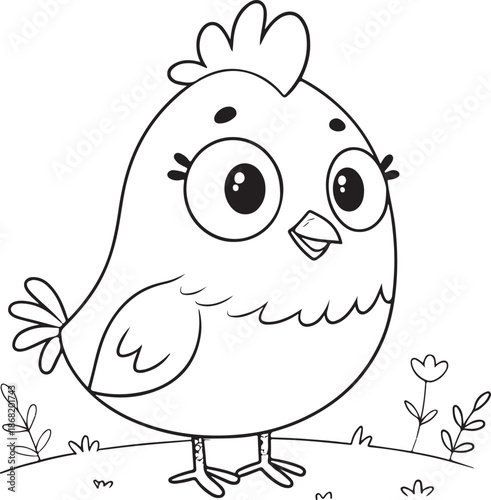 A black and white logo featuring a fowl inside a shield with a banner white background