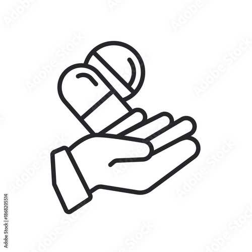 dose icons outline and Flat Style,transparent background