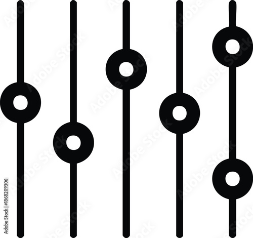 Audio mixer faders icon