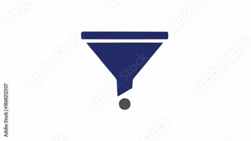 Dark Blue Funnel With Small Ball.