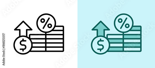 Interest whitegreen icon