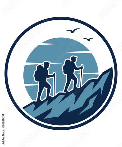 Hiking Adventure Vector Illustration