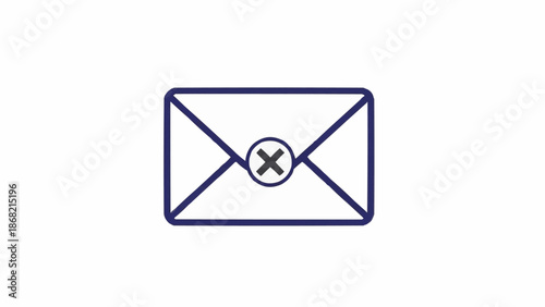 Closed envelope with cross symbol.