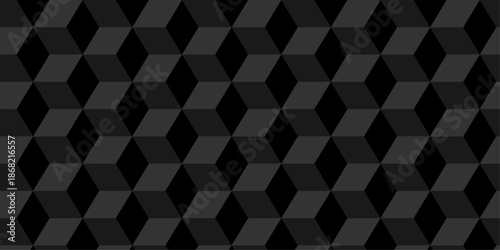 Abstract black and gray style minimal blank cubic. Geometric pattern illustration mosaic, square and triangle wallpaper.