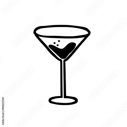 Wine Glass Illustration Vector – Elegant Drinkware for Dining, Celebration, Restaurant, Modern Flat Design