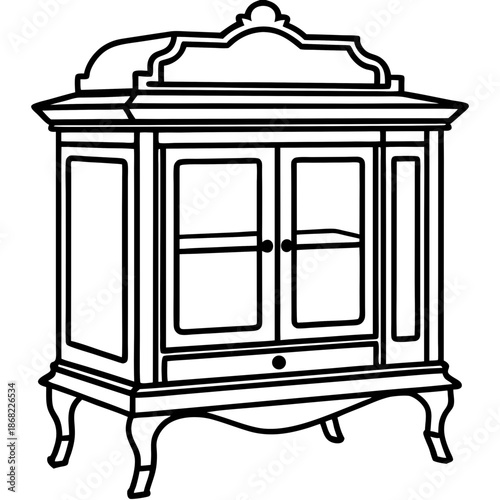 Curio cabinet  vector
