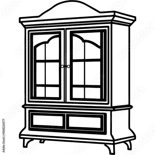Curio cabinet  vector