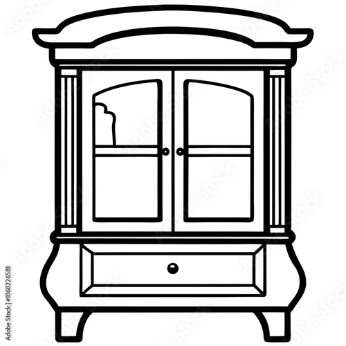 Curio cabinet  vector