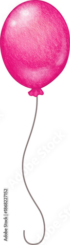 Watercolor hand drawn party balloons