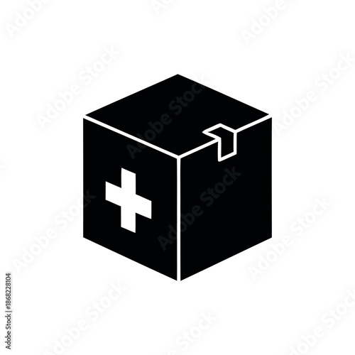 Medical Box Icon – Flat Minimal First Aid Symbol