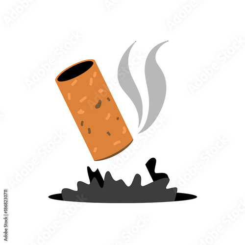 Smoking cessation: a visual representation of quitting or putting out a cigarette