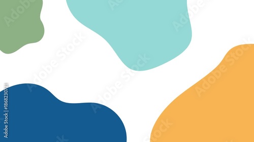 Abstract colorful shapes on white background for graphic design
