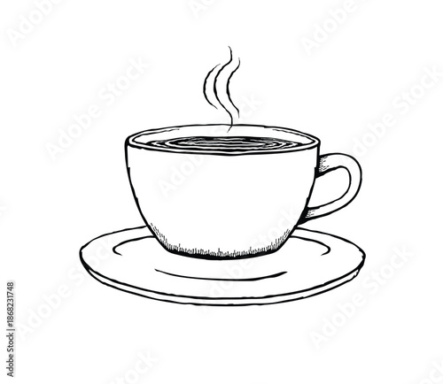 Vector illustration of a cup of coffee
