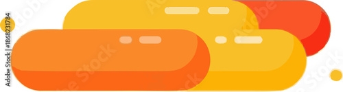 Abstract orange and yellow rounded shapes with subtle lighter highlights