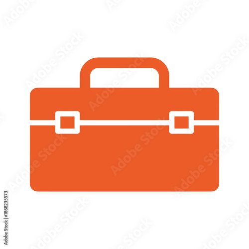 Orange Briefcase Icon