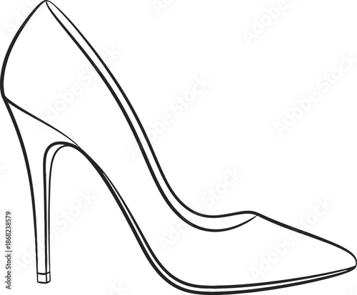 Elegant high heel shoe illustration